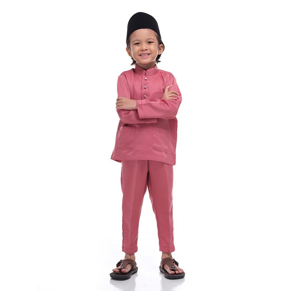 Baju Melayu Kids DUSTY PINK - Rijal & Co 03