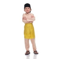 Baju Melayu Kids FLORAL PEACH - Rijal & Co 01