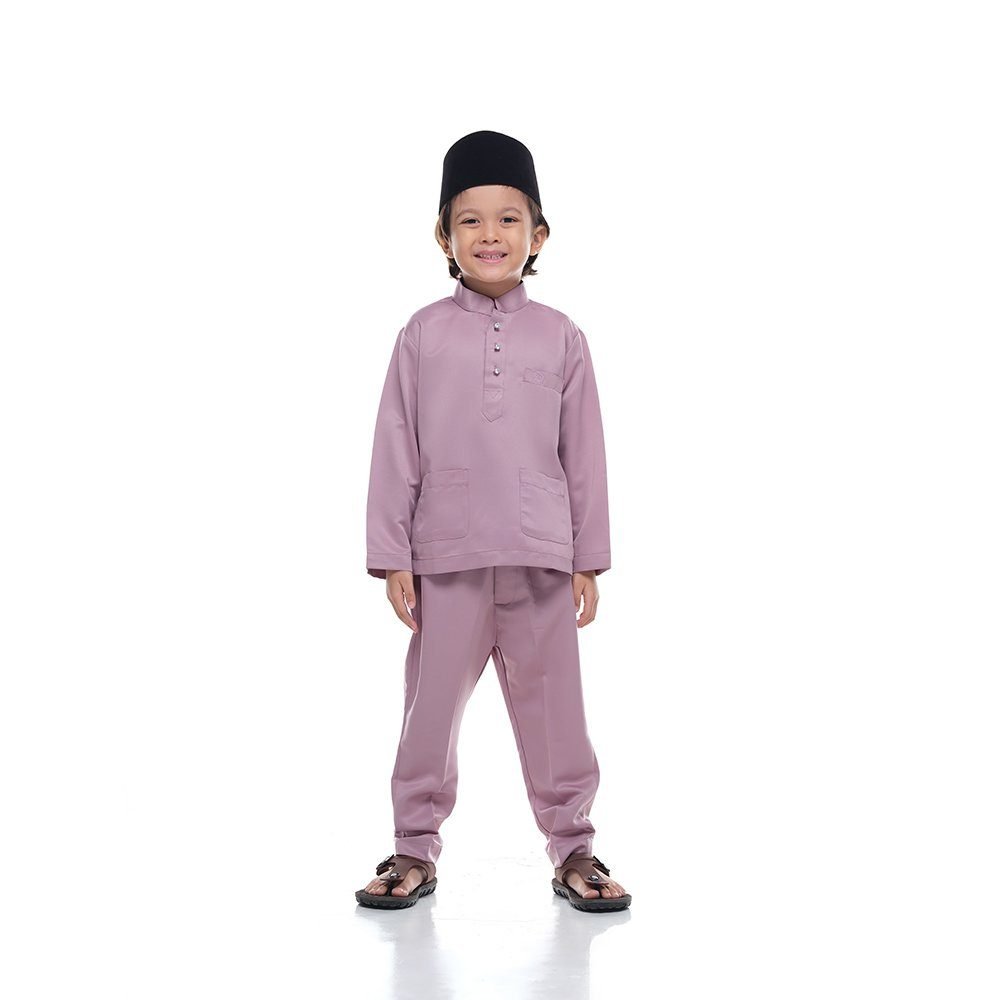Baju Melayu Kids LAVENDER PURPLE - Rijal & Co 01