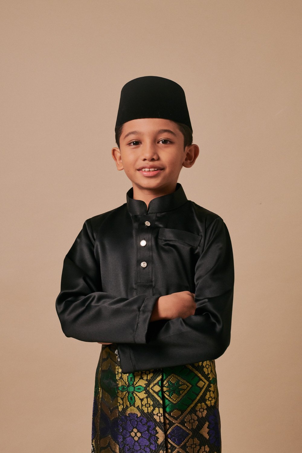 Baju Melayu Kids Black
