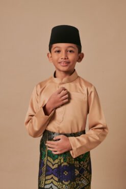 Baju Melayu Kids Caramel Nude