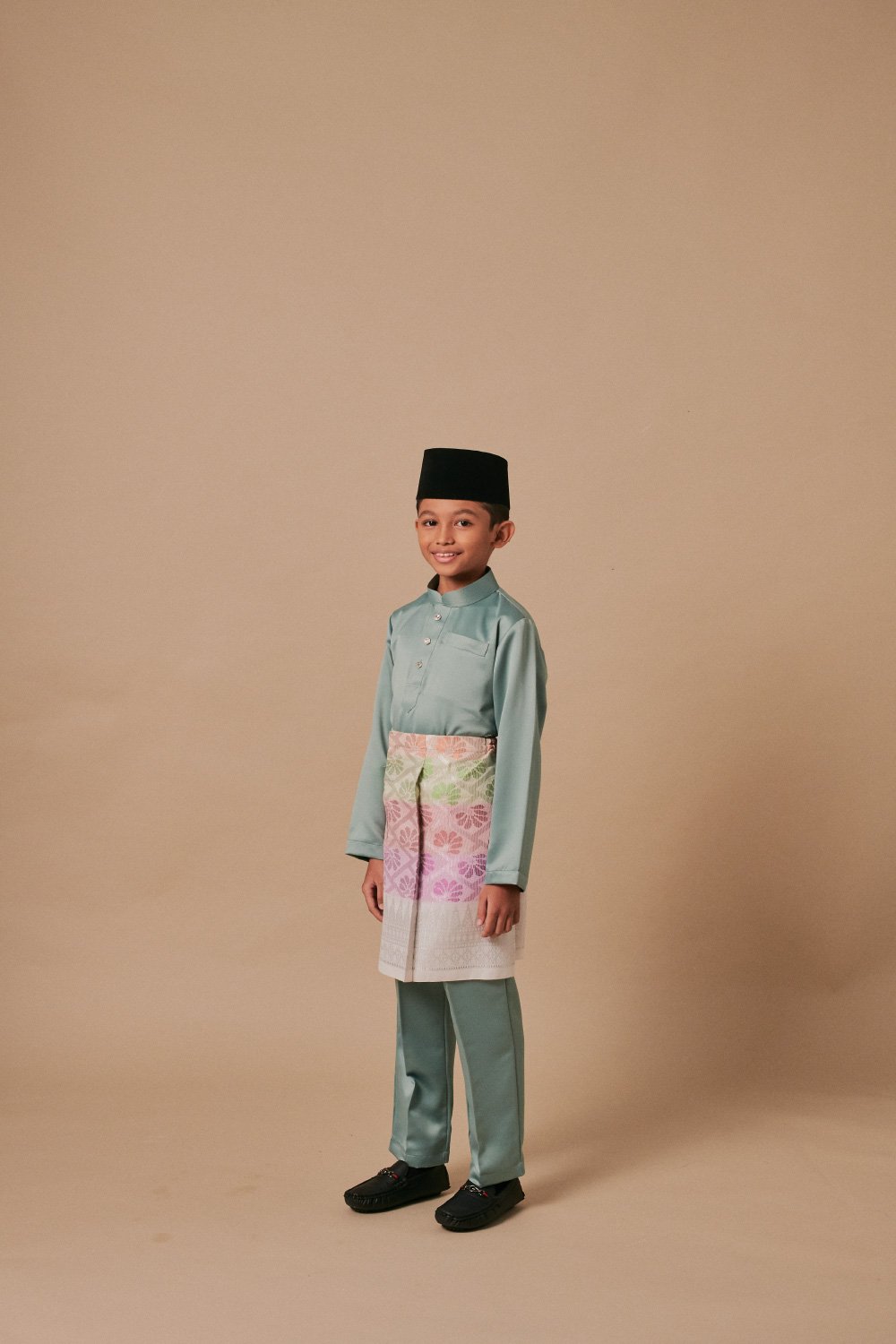 Baju Melayu Kids Dusty Green