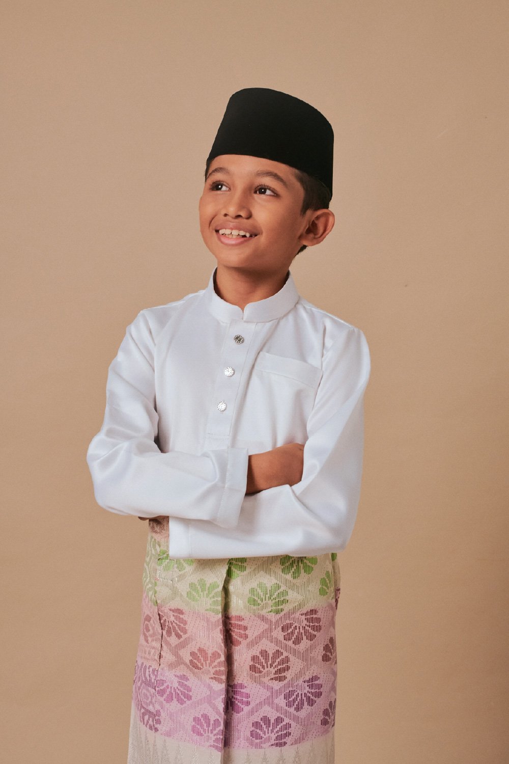 Baju Melayu Kids Pure White